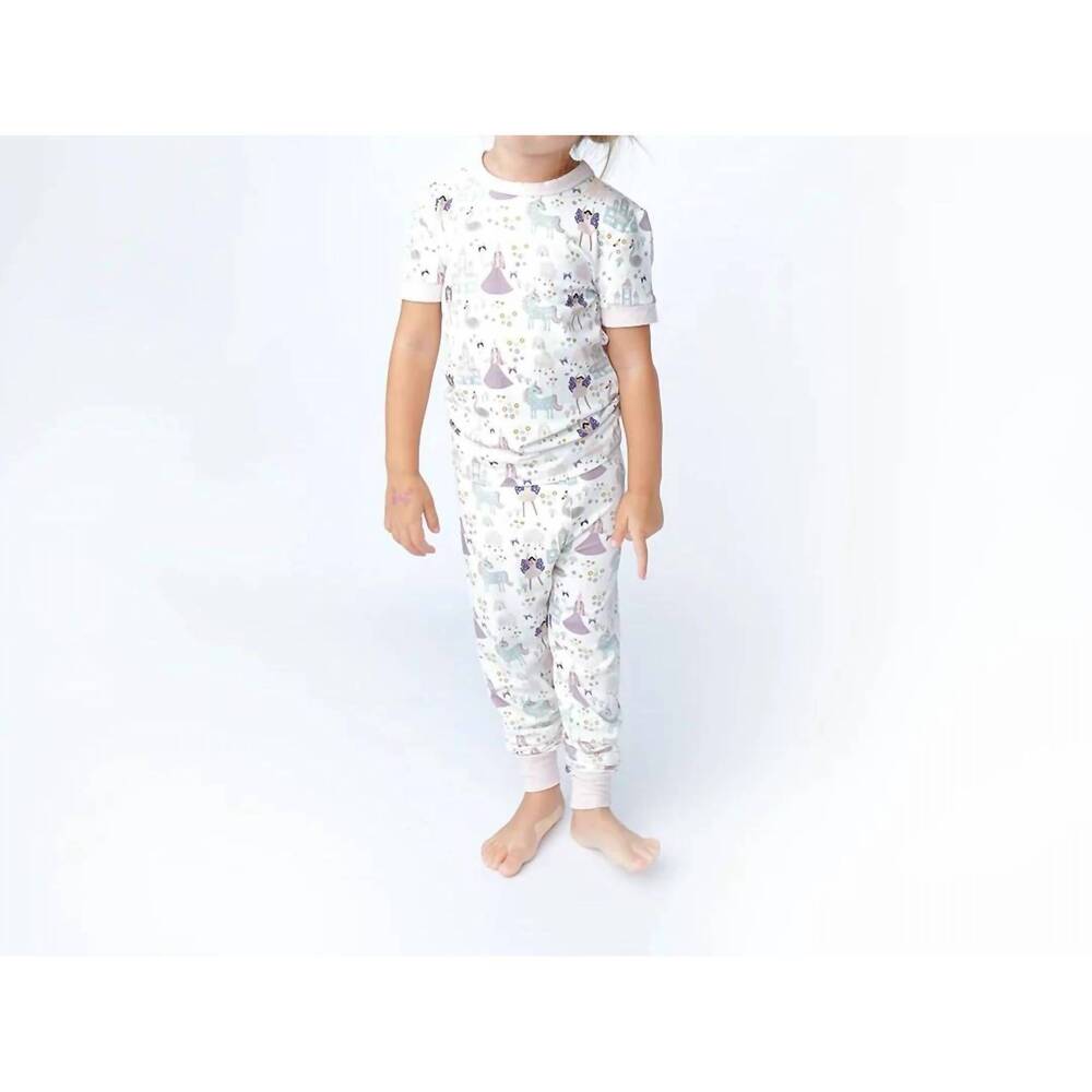 NEW EMERSON AND FRIENDS once upon a time bamboo short sleeve pajama pant set in